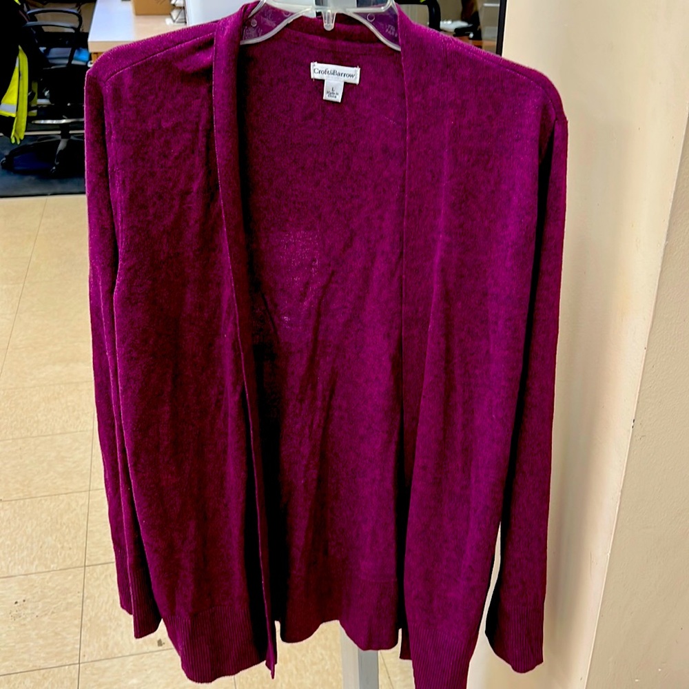 Croft & Barrow Maroon Cardigan size large